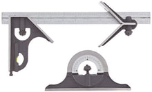 Load image into Gallery viewer, Fowler 52-370-012 Steel Combination Square Set with Baked Blue Enamel Finish, 4R Graduation Interval, 4 Blade, 12&quot; Length

