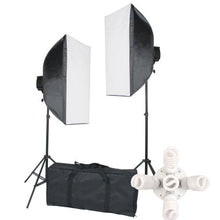Load image into Gallery viewer, StudioFX 2400 Watt Large Photography Softbox Continuous Photo Lighting Kit 28&quot; x 20&quot; + Boom Arm Hairlight with Sandbag by Kaezi
