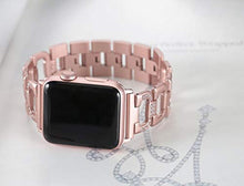 Load image into Gallery viewer, Mobile Advance Stainless Steel Bling Band Bracelet for Apple Watch Series 6/SE/5/4/3/2/1 (Pink, 42MM/44MM)
