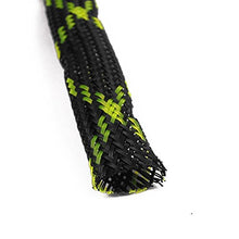 Load image into Gallery viewer, Aexit 8mm PET Tube Fittings Cable Wire Wrap Expandable Braided Sleeving Black Fluorescent Green Microbore Tubing Connectors 5M Length
