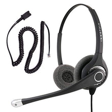 Load image into Gallery viewer, InnoTalk Headset Compatible with Cisco 7942, 7945, 7960, 7961 - Superb Sound Professional Binaural Headset + Phone Headset Quick Disconnect Adapter as Office Headset
