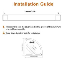 Load image into Gallery viewer, LightingWill 5-Pack 3.3ft/1M Silver 16x16mm V-Shape Curved Cover Internal Width 12mm Corner Mounting LED Aluminum Channel with End Caps and Mounting Clips Aluminum Profile-V02S5
