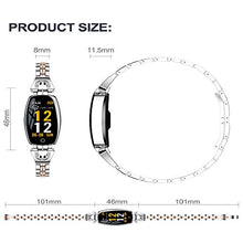 Load image into Gallery viewer, H8 Fashion Luxury Women Bracelet Smart Watch with Heart Rate Monitor Blood Pressure Pedometer Sleep Sport Activity Tracker Watch (Silver)
