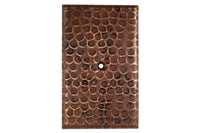 Blank Hand Hammered Copper Switch Plate Cover - Single Hole