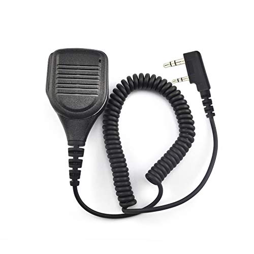 ProMaxPower Two Way Radio Walkie Talkie Shoulder Speaker with PTT Button Microphone for Kenwood, Baofeng & Retevis Radios TK-248 TK-353 TK-3173 NX-220