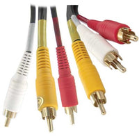 12ft 3 RCA to 3 RCA M/M Cable Gold Plated