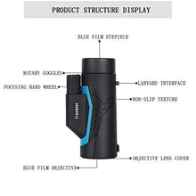 Load image into Gallery viewer, 8x32 Monocular Telescope High-Definition Low-Light Night Vision Nitrogen-Filled Waterproof for Climbing, Concerts, Travel. (Color : Blue)
