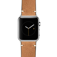 Load image into Gallery viewer, Bandini Replacement Watch Band for Apple Watch 38mm/40mm, Tan, Vintage, Leather, Minimal Stitch, Fits Series 6, 5, 4, 3, 2, 1
