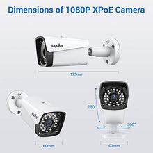 Load image into Gallery viewer, SANNCE 1080P xPOE Security Camera System with 1TB Hard Drive,4 Pcs 1920TVL Outdoor/Indoor CCTV Surveillance Cameras, Easy Installation, Real Plug &amp; Play XPOE Network Home Video Surveillance System
