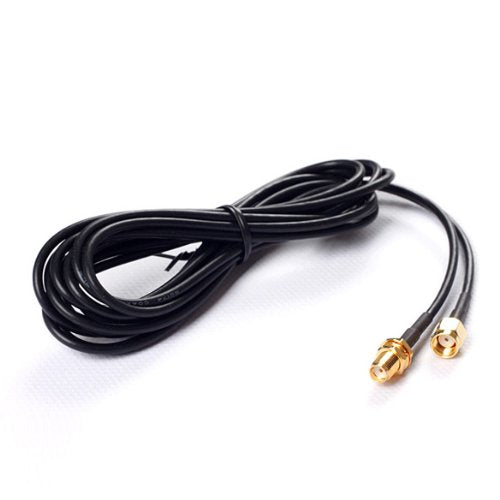 Awakingdemi Extension Cable,Black RP-SMA Male to Female WiFi Antenna Connector Extension Cable