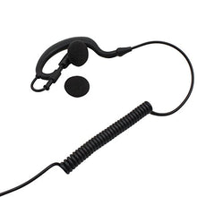 Load image into Gallery viewer, Tenq G Shape Police Earpiece Headset with PTT Mic for 2-pin Motorola Radio CLS1410 CLS1413 P180 P185 MV21C MV21CV MV22
