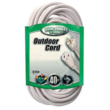 Load image into Gallery viewer, Coleman Cable 02356-01 40-Foot 16/3 Vinyl Landscape Outdoor Extension Cord, White
