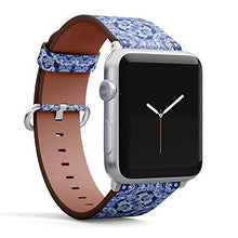 Load image into Gallery viewer, S-Type iWatch Leather Strap Printing Wristbands for Apple Watch 4/3/2/1 Sport Series (42mm) - Ornamental Abstract Pattern
