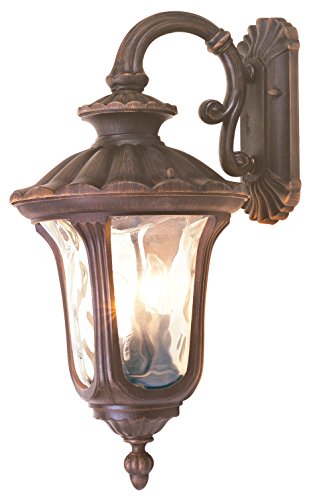 Wall Sconces 3 Light with Hand Blown Light Amber Water Imperial Bronze Size 22 in 180 Watts - World of Crystal