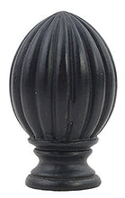 Load image into Gallery viewer, Urbanest Fluted Lamp Finial, Black with Gold Accents, 2-inch Tall
