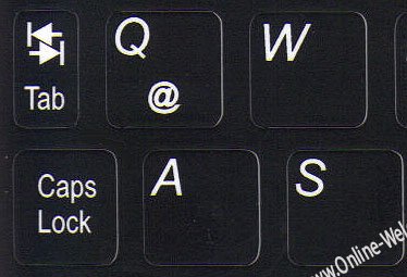 Netbook Spanish Latin American Keyboard Stickers Black Background for Mini LAPTOPS