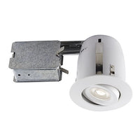 Bazz 530LAW 510 Recessed LED Lighting Kit, Directional, Dimmable, Energy Efficient, Easy Installation, Bulb Included, 4-in, White