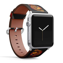 Load image into Gallery viewer, S-Type iWatch Leather Strap Printing Wristbands for Apple Watch 4/3/2/1 Sport Series (42mm) - Lion with Cool Hair Style Wearing Jacket
