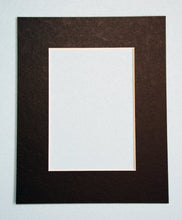 Load image into Gallery viewer, Pack of 100 BLACK 8x10 Picture Mats Matting with White Core Bevel Cut for 5x7 Pictures
