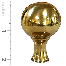 Load image into Gallery viewer, Royal Designs Large Ball Lamp Finial for Lamp Shade, 2 Inch, Polished Brass
