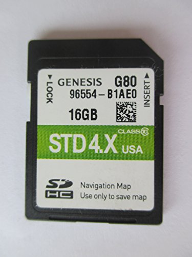 B1AE0 2017 2018 Hyundai G80 Genesis Navigation MAP Sd Card,GPS Update, U.S.A OEM Part # 96554-B1AE0 16GB STD 4X OEM Part