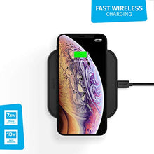 Load image into Gallery viewer, Single 10-Watt Aluminum Wireless Charging Pad, Qi Certified, Supports Apple and Samsung Fast Charge, USB-C Cable Included (Black)
