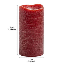 Load image into Gallery viewer, Inglow by Sterno Home 6-Inch Tall Flameless Rustic Pillar Pomegranate Scented Candle with 5-Hour Timer, (CGT55600CU45)
