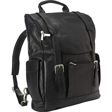 Load image into Gallery viewer, Le Donne Leather Classic Laptop Backpack (Black)

