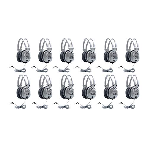Hamilton Buhl SC-7V Schoolmate Deluxe Stereo Headphones with Volume Control (12 Pack) (12 Items)