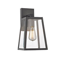 Load image into Gallery viewer, Chloe Lighting Leodegrance Transitional 1 Light Black Outdoor Wall Sconce 14&quot; Height
