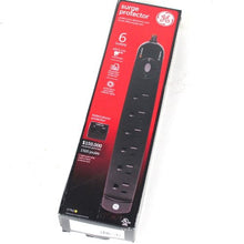 Load image into Gallery viewer, GE 6 Outlet Surge Protector 4 ft Cord - 37762
