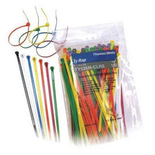 Load image into Gallery viewer, 7.3&quot; L Assorted Color Cable Tie Kit PK 100
