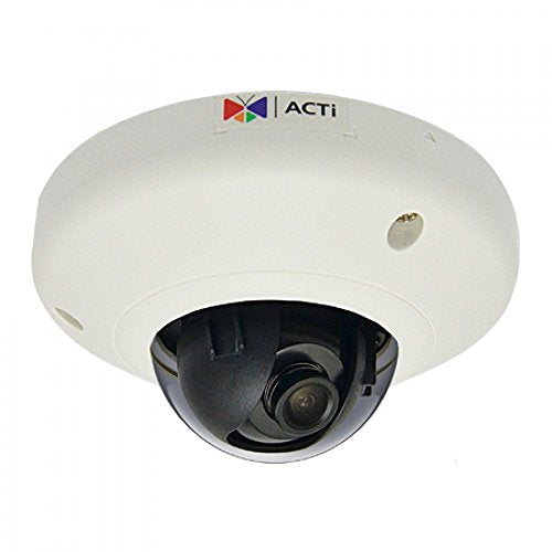 ACTi E95 2MP Indoor Mini IP Dome Camera: Basic WDR, SLLS, Fixed lens, f3.6mm/F1.85, H.264, 1080p/30fps, DNR, Local Storage, PoE, IK08, 3yr