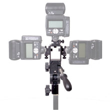 Load image into Gallery viewer, Interfit INT337 Strobies Triple Flash Bracket with Bracket and Handle
