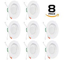 Load image into Gallery viewer, Westgate Lighting 19 Watt 6&quot; Inch Recessed Lighting Kit Dimmable LED Retrofit Downlight with Integrated Smooth Trim 120V - 5 Year Warranty (3000K Soft White 8 Pack)
