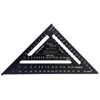 Johnson Level & Tool 1956-1800 18cm Metric Johnny Square, Professional Easy-Read Aluminum Rafter Square w/out Manual