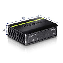 Load image into Gallery viewer, TRENDnet 5-Port Unmanaged 10/100 Mbps GREENnet Ethernet Desktop Plastic Housing Switch, 5 X 10/100 Mbps Ports, 1Gbps Switching Capacity, TE100-S5
