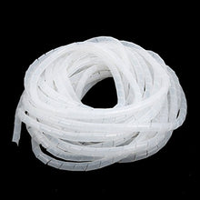 Load image into Gallery viewer, Aexit 10mm Dia. Electrical equipment Flexible Spiral Tube Cable Wire Wrap Computer Manage Cord White 20 Meter Length
