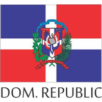 Dominican Republic Flag Hard Hat Helmet Decals Stickers - 12 Pieces
