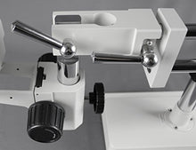 Load image into Gallery viewer, Parco Scientific Simul-Focal Trinocular Zoom Stereo Microscope,10x Widefield Eyepiece,0.7x4.5x Zoom Range,7x45x Magnification Range,Double Arm Boom Stand,LED Gooseneck Dual Light w/Intensity Control
