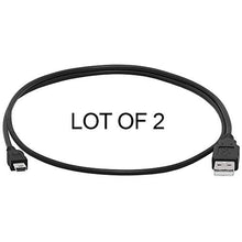 Load image into Gallery viewer, Pack of 2 USB 2.0 Male A to Mini B 5 PIN Gold Plated Data Cable  3FT Black
