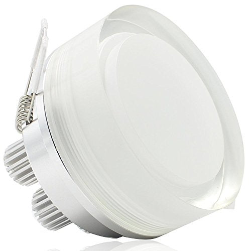 TORCHSTAR 7W Acrylic LED Ceiling Light, 50W Halogen Eqv, 450lm Warm White, 30 Degree Beam Angle, AC 85V-265V, Drivers included, Round Shape LED Recessed Light for Indoor General and Display Lighting