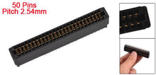 Load image into Gallery viewer, uxcell Black Double Rows 50 Pins 2.54mm Pitch PCB Board Socket Headers
