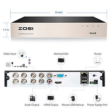 Load image into Gallery viewer, ZOSI H.265+ 8CH 4-in-1 5MP Lite Surveillance DVR Recorders Security System with 2TB Hard Drive for HD-TVI, CVI, CVBS, AHD 960H/720P/1080P/3MP/4MP/5MP CCTV Cameras, Motion Detection, Remote Viewing
