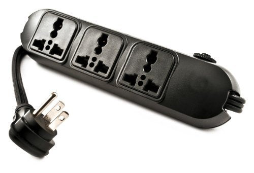 SEVENSTAR SS 60 Universal Power Strip 3 Outlets for 110V-250V Worldwide Travel with Surge/Overload