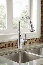 Load image into Gallery viewer, Moen 7185EC Brantford Motionsense Two-Sensor Touchless One-Handle High Arc Pulldown Kitchen Faucet Featuring Reflex, Chrome
