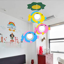 Load image into Gallery viewer, Ceiling Lights Children Bedroom Light Chandelier, CraftThink Colorful Fish Multi Light Pendant Ceiling Lamps for boy Kids Nursery Bedroom (3 Light)
