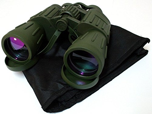Shelter 1208 Green Army Binoculars with Bag44; 60 x 50