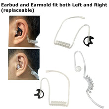 Load image into Gallery viewer, MaximalPower RHF 617-1N 3.5mm Receiver/Listen ONLY Surveillance Headset Earpiece with Clear accoustic Coil + Black Earmold/Insert, RHF 617-1N+Insert LM RM(BK)

