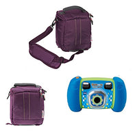 Navitech Purple Protective Portable Handheld Case and Travel Bag Compatible with The VTech Kidizoom Camera Connect